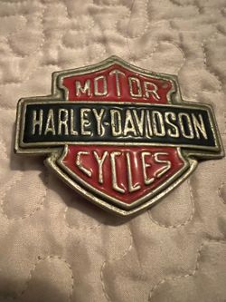 Vintage Harley Davidson Motorcycle belt buckle