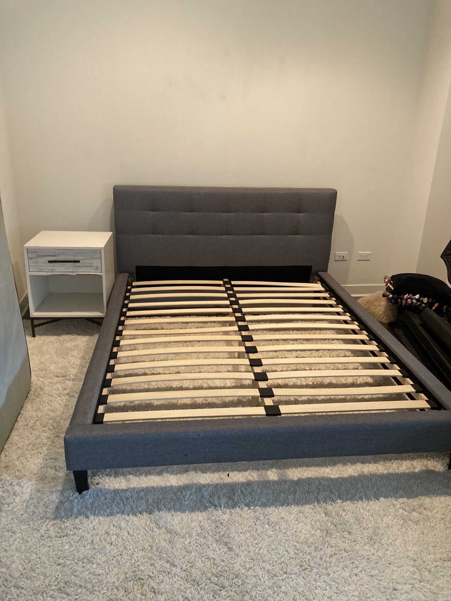 Grey Queen Size Bed-frame 