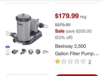 Pool filter used