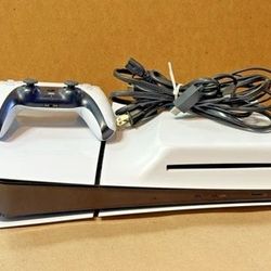 Sony PlayStation 5 Slim Disc Disk Edition PS5 + Controller + Cables 