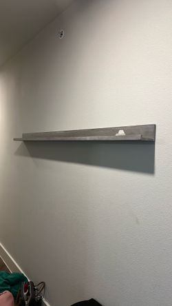 grey floating shelf