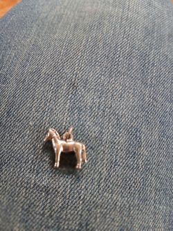 Silver horse charm