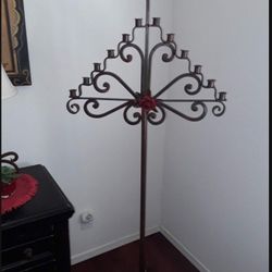 12 Stick Iron Candelabra ~  66-1/2 x 27-3/4