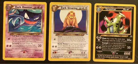 Neo Destiny/Discovery Dark Haunter, Dark Ursaring, & Tyranitar LP