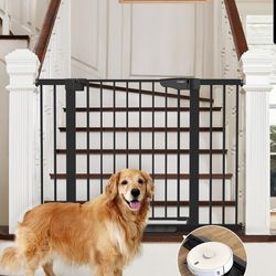 Baby Gate for Stairs & Doorways Auto Close Safety Gate Adjustable Black