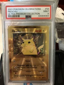 Pokemon Gold Pikachu Card