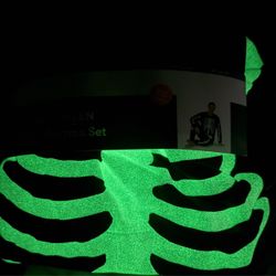 Halloween Pajama Set, 3XXXL, Glow in Dark, Skeleton