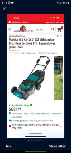 Makita 36v lawnmower