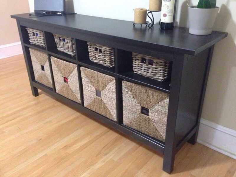 IKEA Hemnes Sofa Table + Baskets