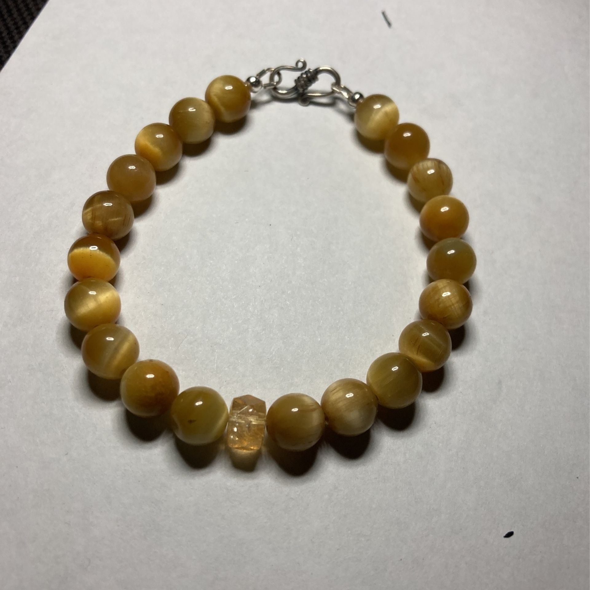 African Tiger Eyes and citrine With Sterling Silver 
