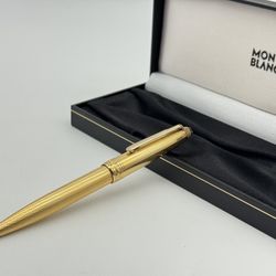 MONTBLANC SOLITAIRE CLASSIC VERMEIL BARLEY GOLDEN BALLPOINT PEN NEW 100% GENUINE
