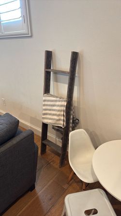 Decorative farmhouse rustic vintage ladder