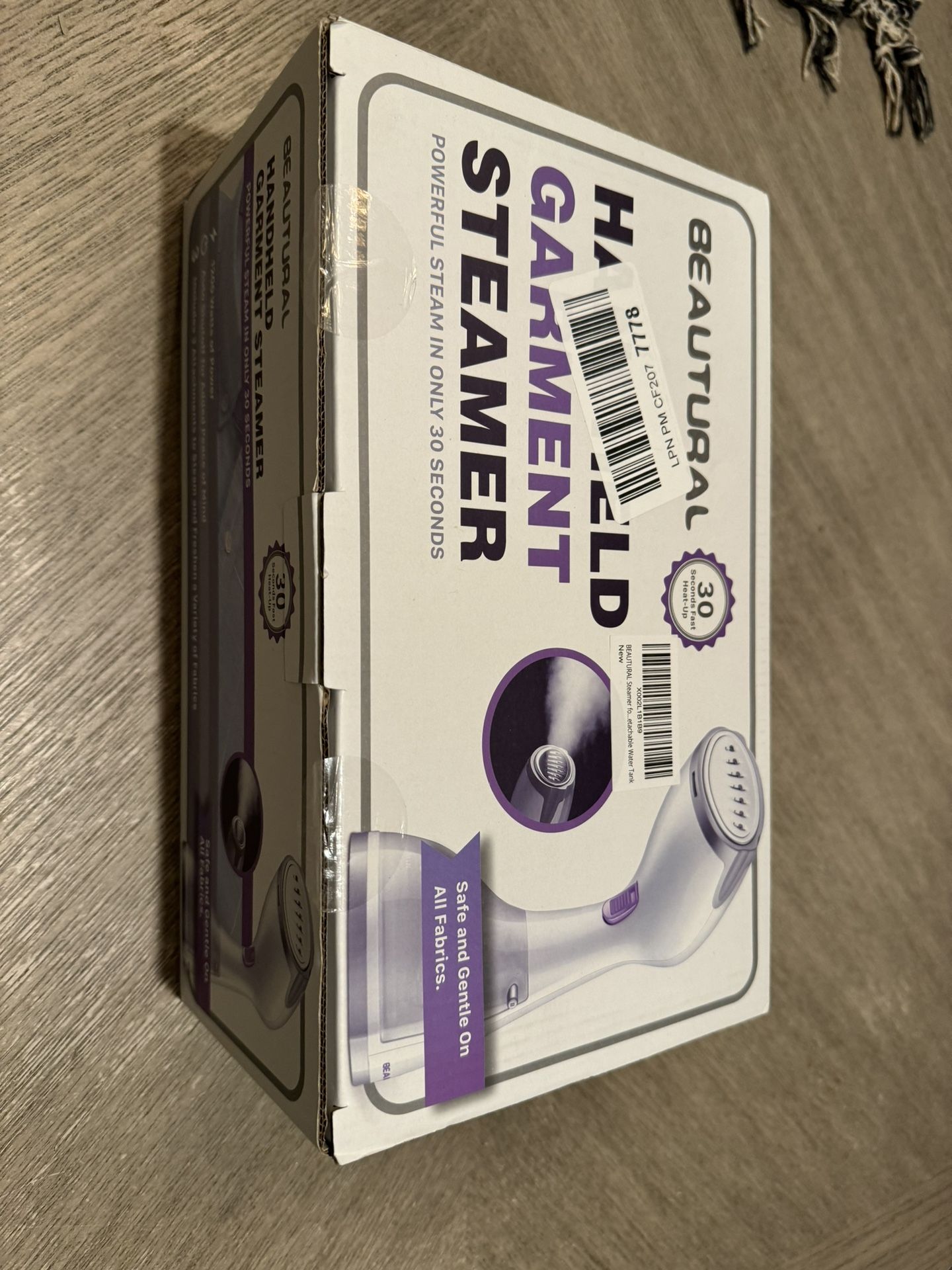 BEAUTURAL Steamer for Clothes, Portable Handheld Garment Fabric Wrinkles Remover, 30-Second Fast Heat-up, Auto-Off, Large Detachable Water Tank