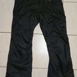 Columbia Bugaboo Omni-Tech Waterproof Snow Ski Pants Black Print Size S - 29-32in. Waist 30 inseam 
