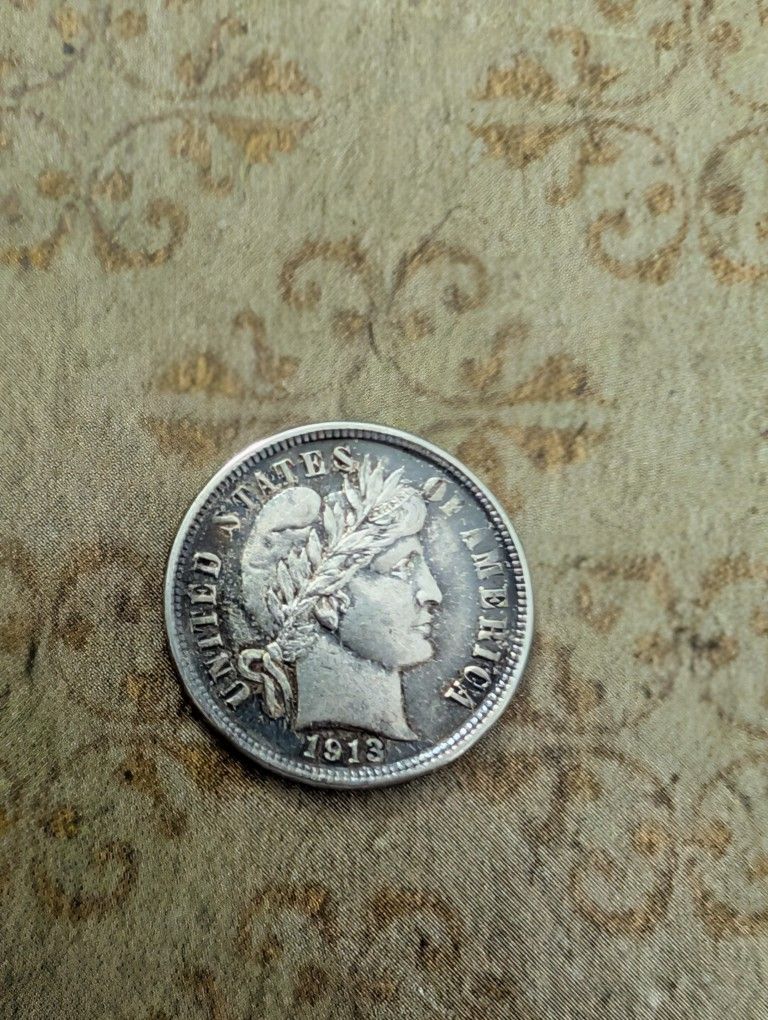 1913 Barber Dime High Grade Coin