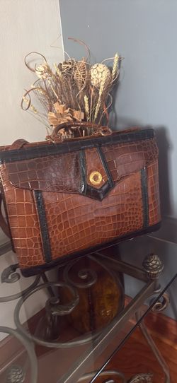 Faux croc laptop/briefcase bag