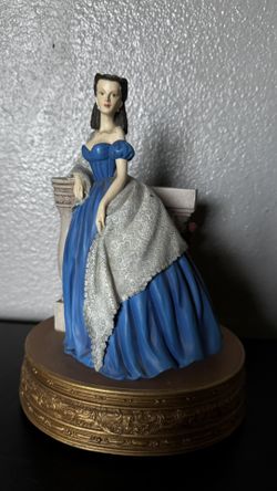 Gone With The Wind San Francisco Music Box Company ~Scarlett O'hara Blue Dress