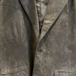 Oakridge Genuine Brushed Leather Sport Coat / Like New  / $20.00