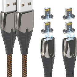 Magnetic iPhone Charging Cable 2Pack 6ft Charger Cord