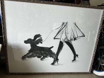 Fancy Lady With Dog Art