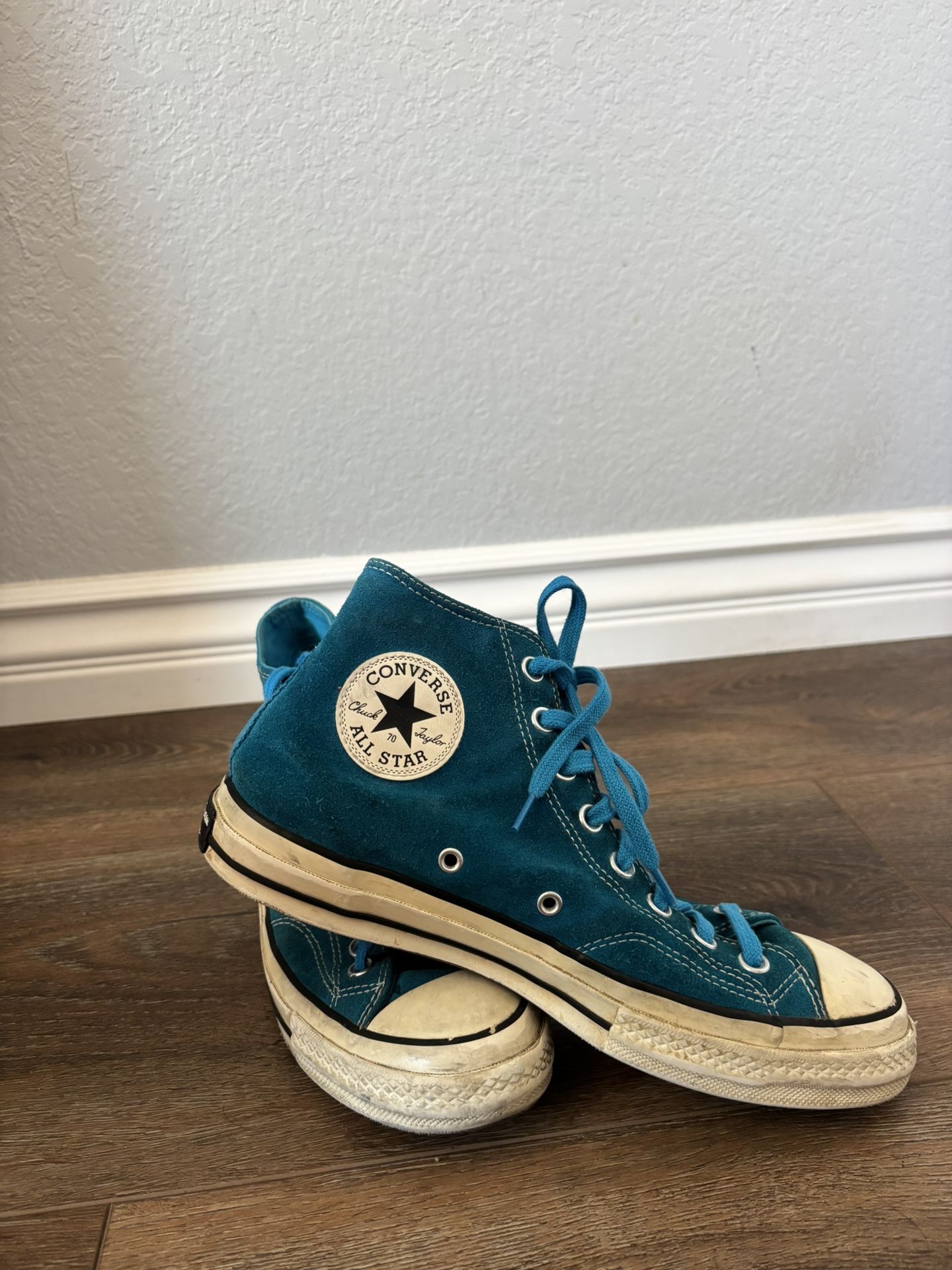 Suede Blue Converse Size 9W
