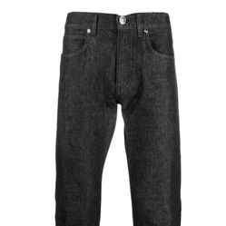 Versace Greek-Key Print Denim Jeans