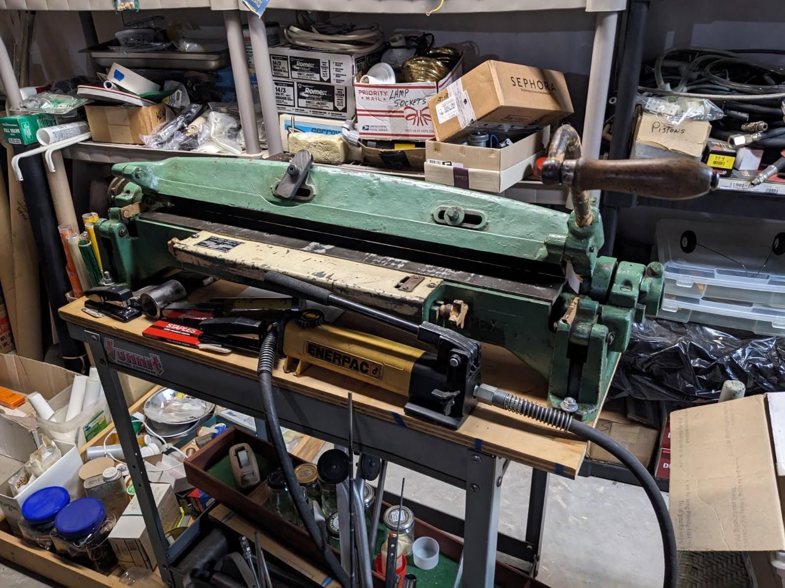 Peck Stow and Wilcox sheet metal break