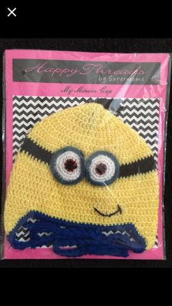 Cute minion crochet hat for kids