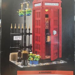 New LEGO Red London Telephone Box Building Set 