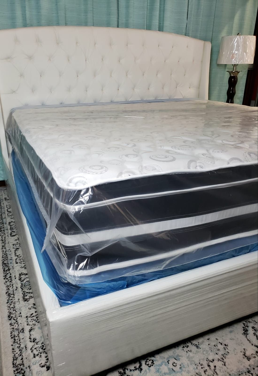 NEW KING PILLOW TOP MATTRESS & BOX SPRING SET 3PC, BED FRAME IS NOT INCLUDED