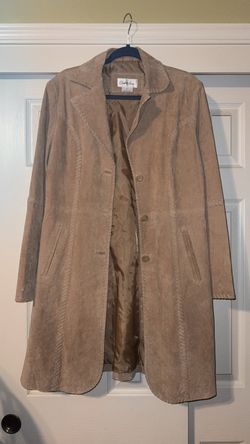 Charter Club Suede Leather Coat