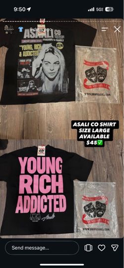 Asali Co Young Rich Addicted Graphic Tee
