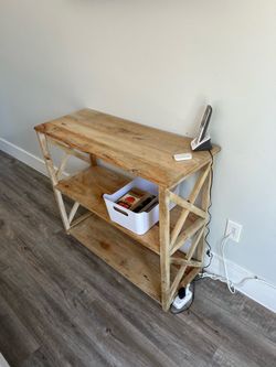 Rustic wood console
