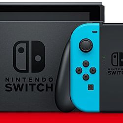Nintendo Switch W/ Red N Blue Joy-Cons 