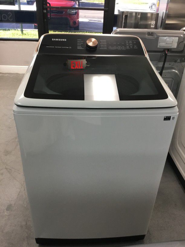 Samsung Top Load Electric Washer ivory Model WA55A7300AE - 2734