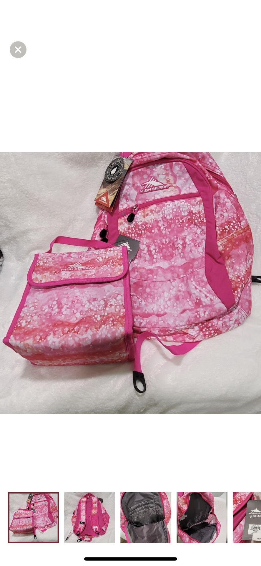 High Sierra Women's Backpack and lunch bag color Pink size ONE. 