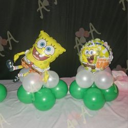 SpongeBob Balloons Centerpieces 