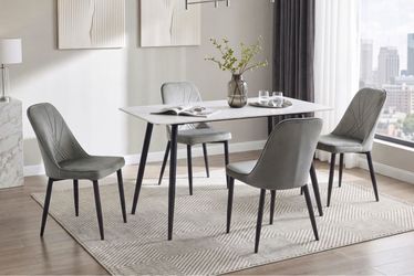 NEW 5pc Gray Dining Set