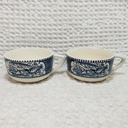 1950's Currier and Ives Cups Star of the Road (2) 