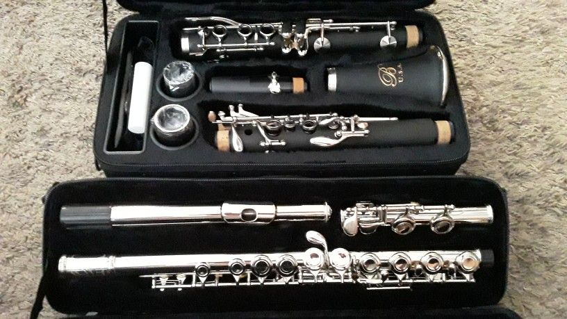 Brand New Matching Flute And Clarinet Set, They Have Never Been Played.