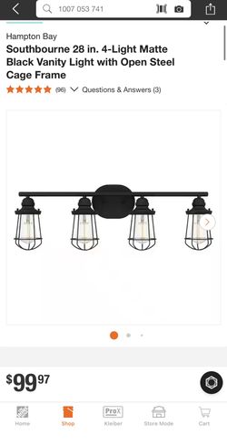 Hampton bay 4light Vanity Fixture 