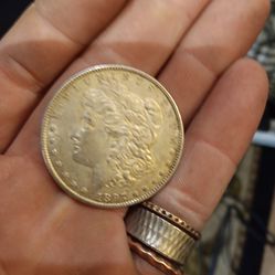 1897 Morgan silver dollar