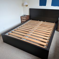 Ikea MALM Queen Bed with Drawers (Black)