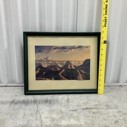 framed poster of the painting Receding Light, Grand Canyon by the artist Ed Mell.  