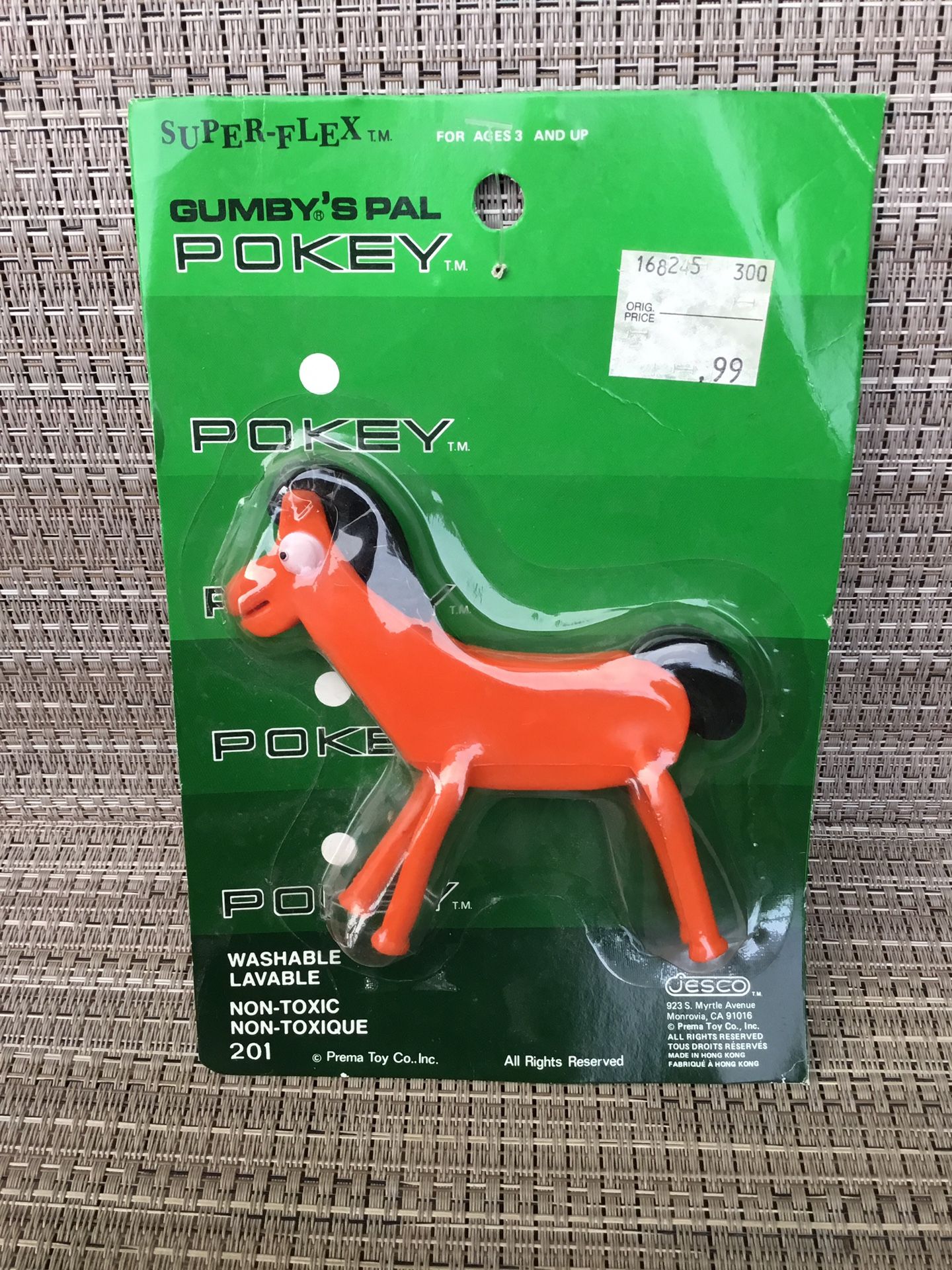 Vintage POKEY In Unopened Packaging- GUMBY’s Pal. JESCO Trademark - Prema Toy Co.
