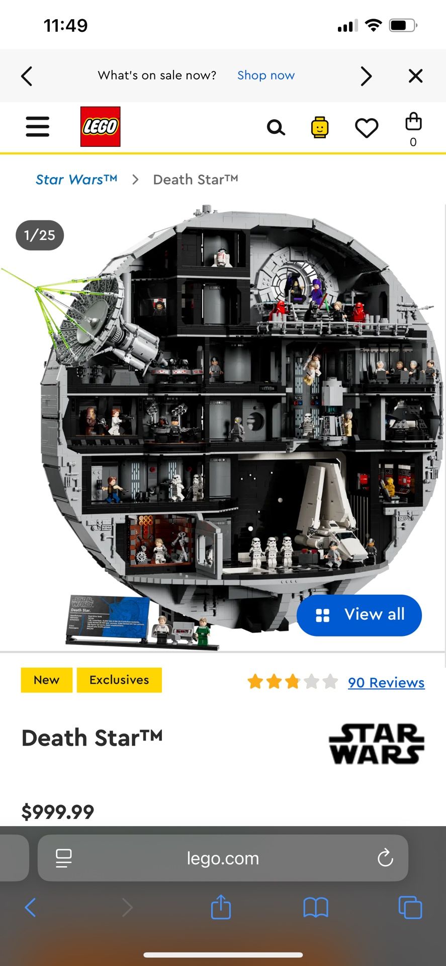 Brand New Lego New UCS Death Star ** BUILD ONLY!!