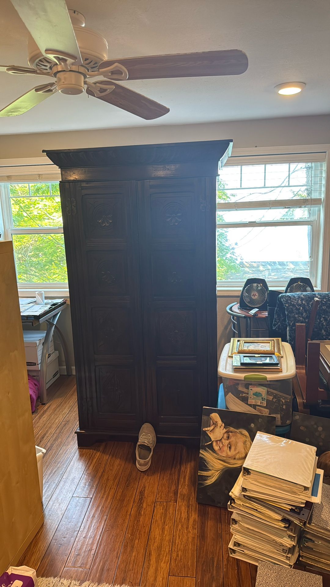 Antique Wood Armoire – Elegant Storage Cabinet