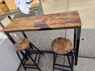Counter height table and bar stools