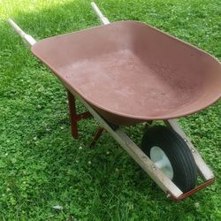 Solid Metal Wheelbarrow 