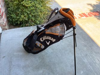 Callaway XJ Hot Junior Golf Bag With Stand 30" Orange/Black/Gray Bag Read Descri